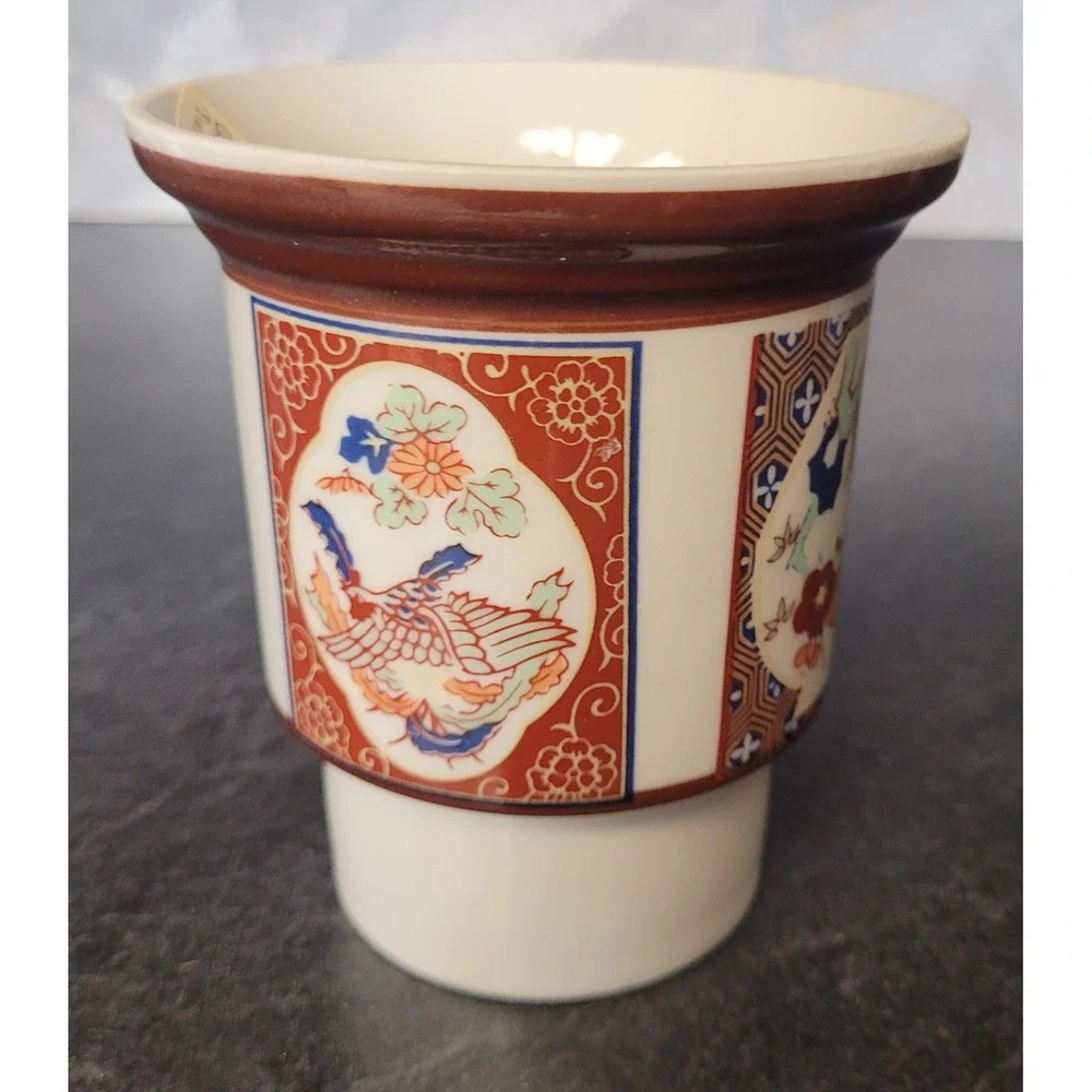 Vintage Ceramic Organizer Phoenix Japanese Imari Desk Kitchen Bath Storage‎